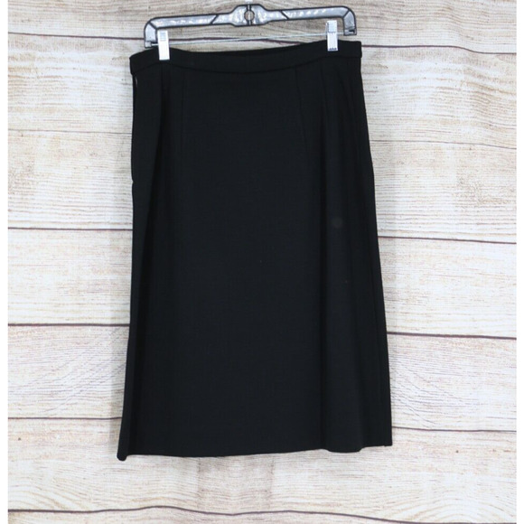 VINTAGE Betty Rose Stevens Hockanum Knits Wool Womens Jacket Top Skirt Set Black - Picture 15 of 15